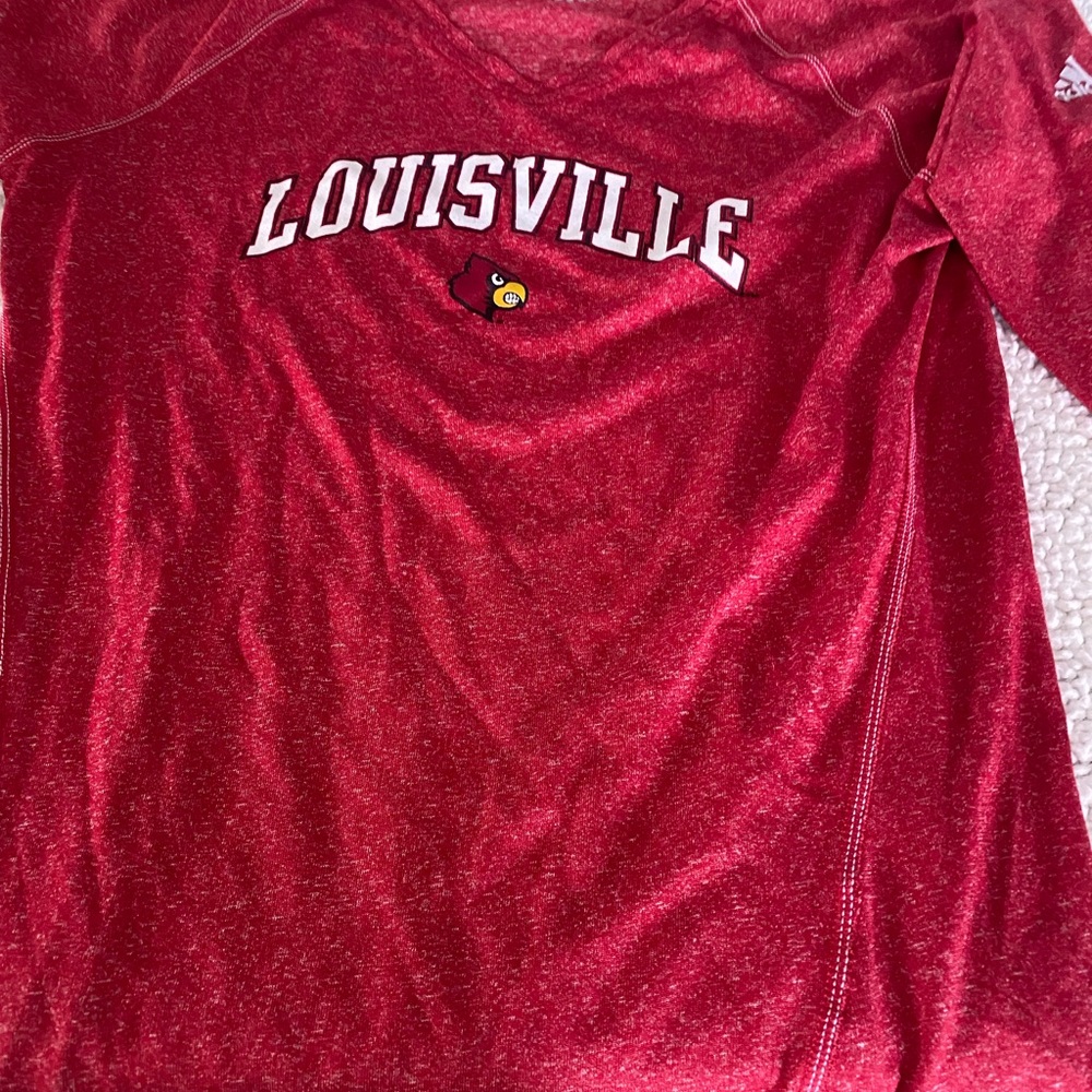 Adidas Louisville Kentucky long sleeve red size medium